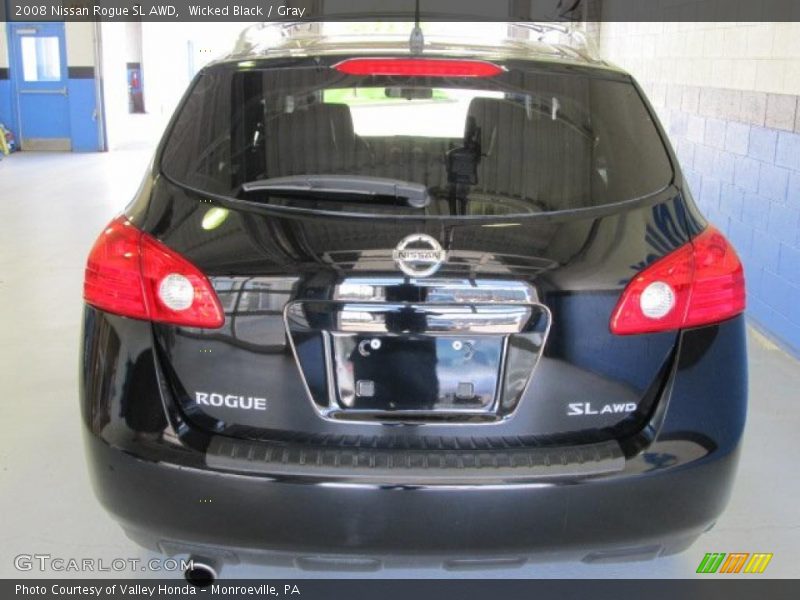 Wicked Black / Gray 2008 Nissan Rogue SL AWD