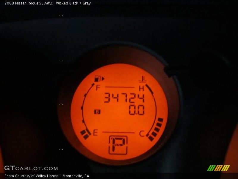 Wicked Black / Gray 2008 Nissan Rogue SL AWD