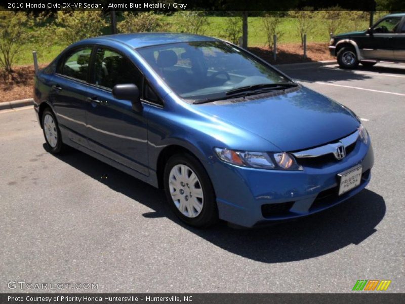 Atomic Blue Metallic / Gray 2010 Honda Civic DX-VP Sedan