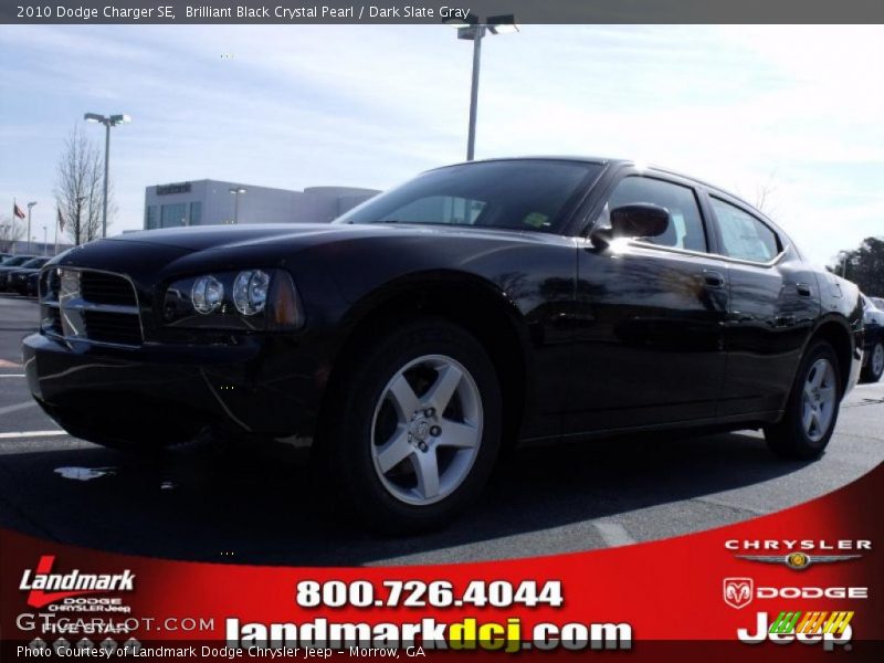Brilliant Black Crystal Pearl / Dark Slate Gray 2010 Dodge Charger SE