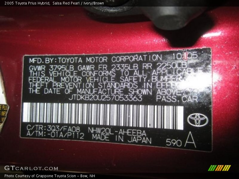 Salsa Red Pearl / Ivory/Brown 2005 Toyota Prius Hybrid