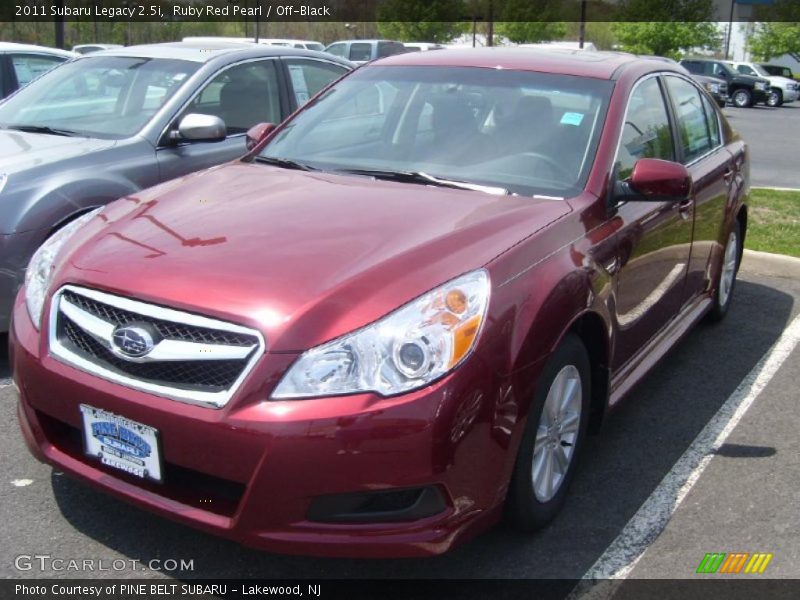 Ruby Red Pearl / Off-Black 2011 Subaru Legacy 2.5i