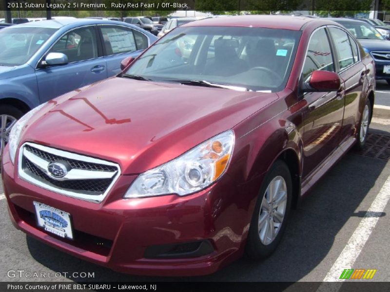 Ruby Red Pearl / Off-Black 2011 Subaru Legacy 2.5i Premium