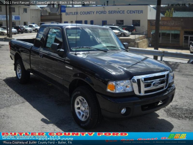 Black / Medium Dark Flint 2011 Ford Ranger XLT SuperCab 4x4