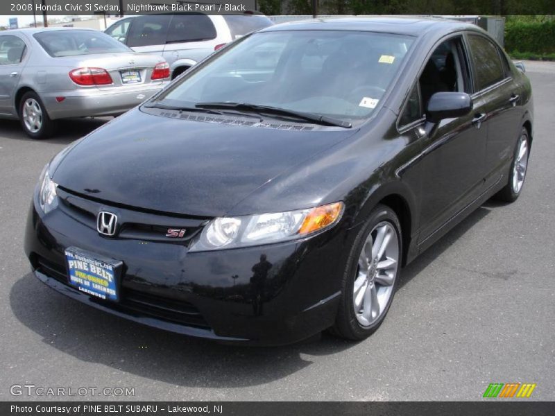 Nighthawk Black Pearl / Black 2008 Honda Civic Si Sedan