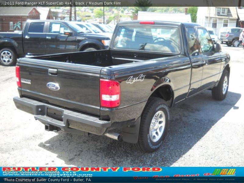 Black / Medium Dark Flint 2011 Ford Ranger XLT SuperCab 4x4