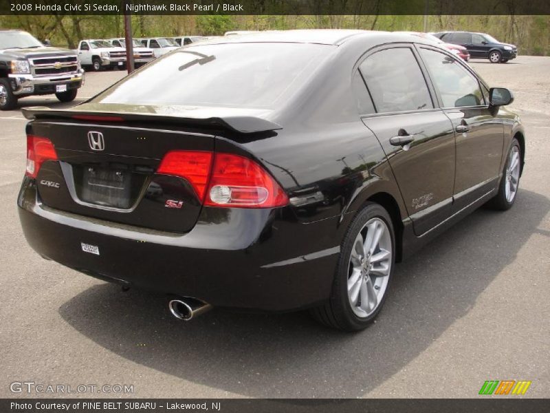 Nighthawk Black Pearl / Black 2008 Honda Civic Si Sedan