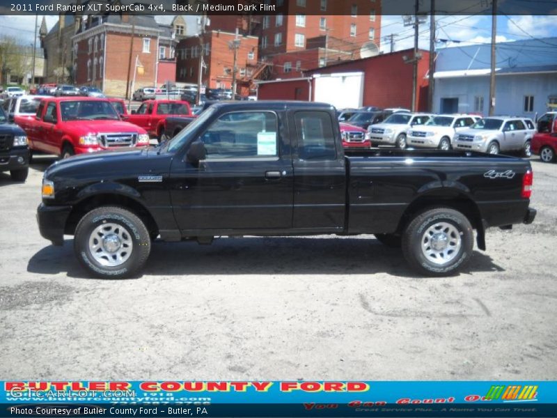 Black / Medium Dark Flint 2011 Ford Ranger XLT SuperCab 4x4