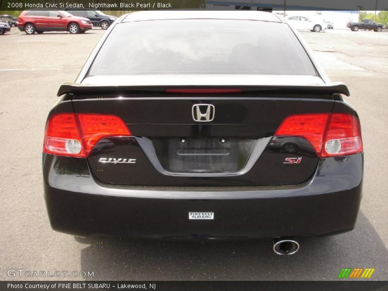 Nighthawk Black Pearl / Black 2008 Honda Civic Si Sedan