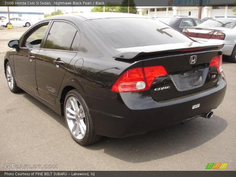 Nighthawk Black Pearl / Black 2008 Honda Civic Si Sedan