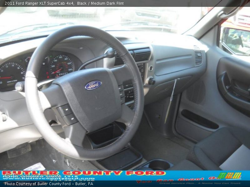 Black / Medium Dark Flint 2011 Ford Ranger XLT SuperCab 4x4