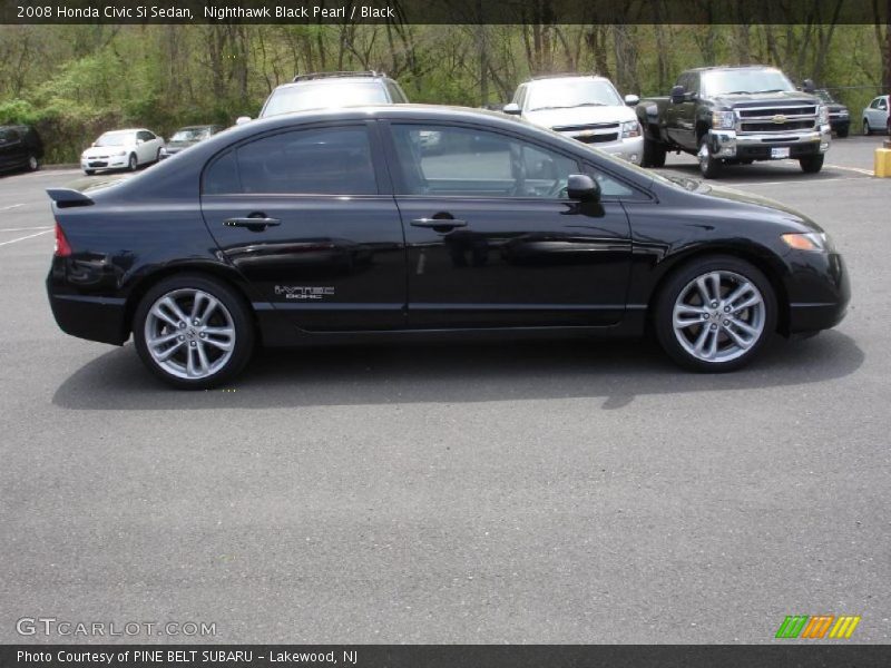 Nighthawk Black Pearl / Black 2008 Honda Civic Si Sedan