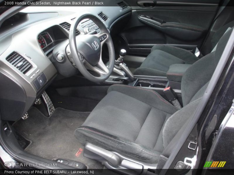 Nighthawk Black Pearl / Black 2008 Honda Civic Si Sedan