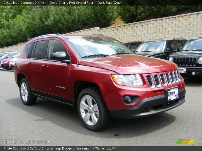 Deep Cherry Red Crystal Pearl / Dark Slate Gray 2011 Jeep Compass 2.4 4x4