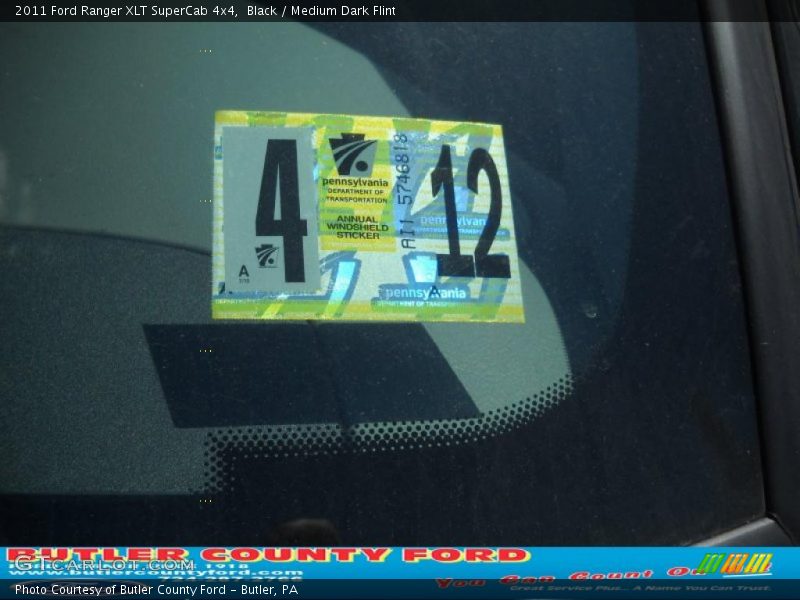 Black / Medium Dark Flint 2011 Ford Ranger XLT SuperCab 4x4