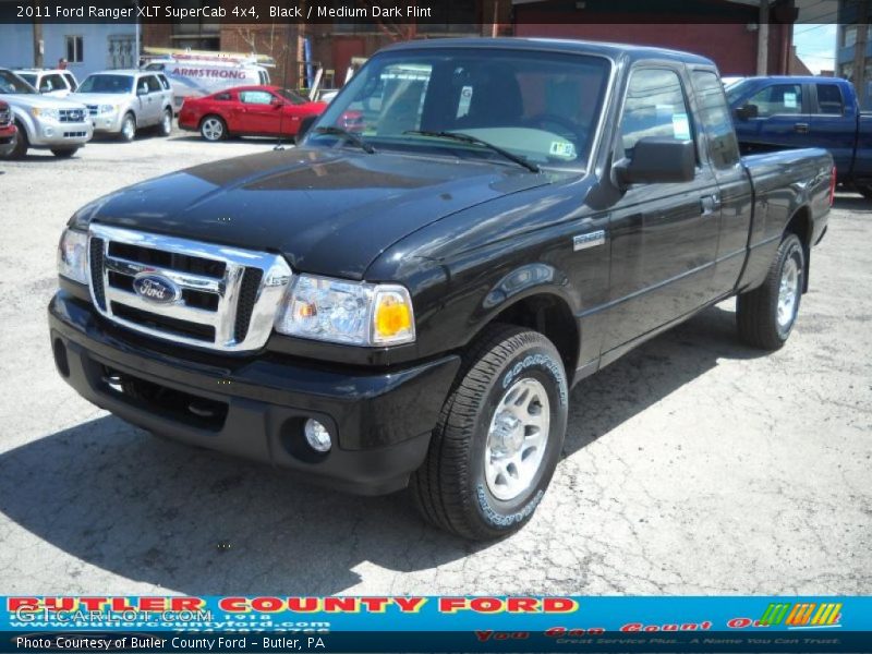 Black / Medium Dark Flint 2011 Ford Ranger XLT SuperCab 4x4