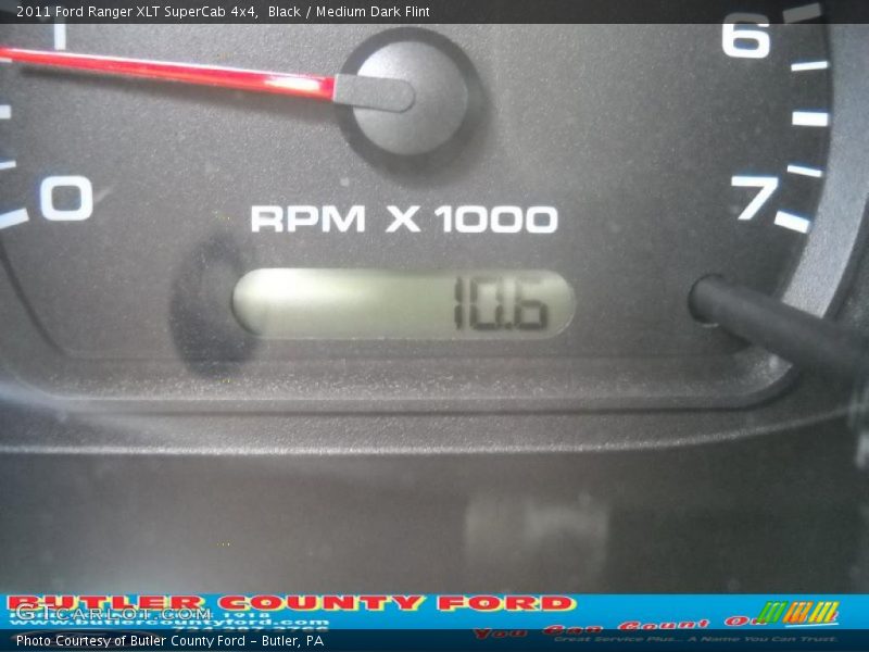 Black / Medium Dark Flint 2011 Ford Ranger XLT SuperCab 4x4