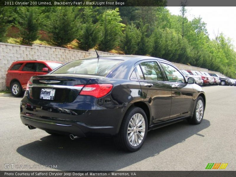 Blackberry Pearl / Black/Light Frost Beige 2011 Chrysler 200 Limited