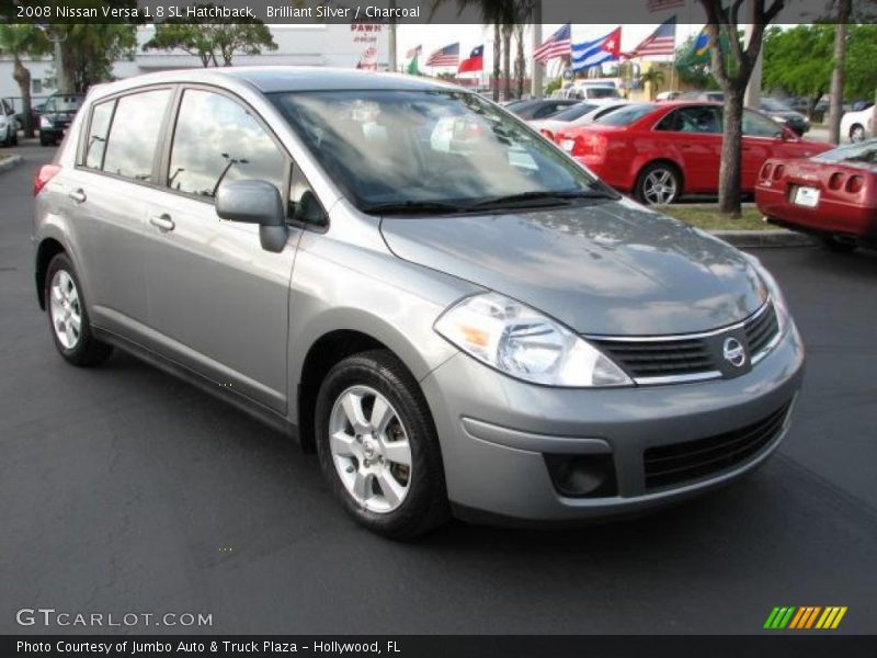 Brilliant Silver / Charcoal 2008 Nissan Versa 1.8 SL Hatchback