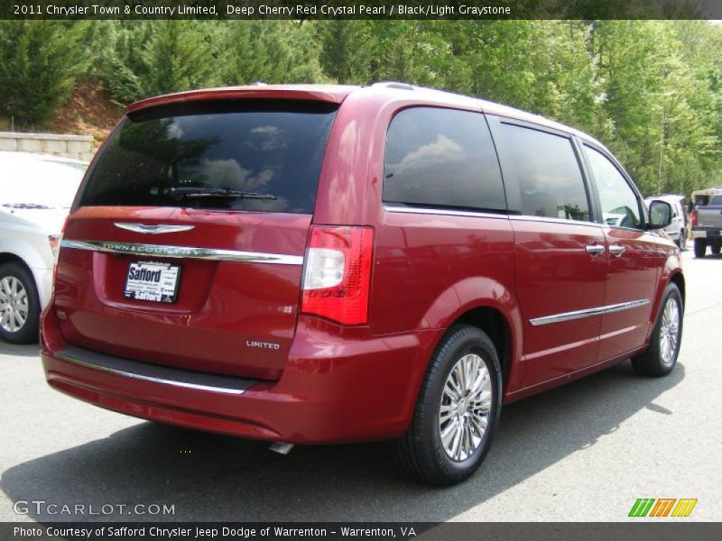 Deep Cherry Red Crystal Pearl / Black/Light Graystone 2011 Chrysler Town & Country Limited