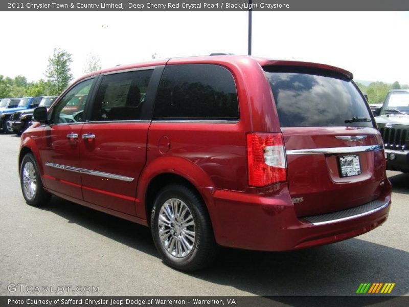 Deep Cherry Red Crystal Pearl / Black/Light Graystone 2011 Chrysler Town & Country Limited