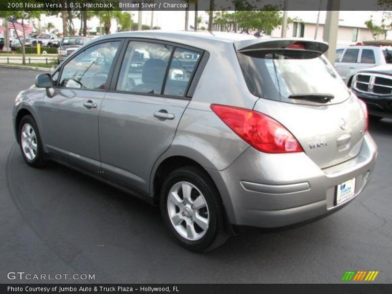 Brilliant Silver / Charcoal 2008 Nissan Versa 1.8 SL Hatchback