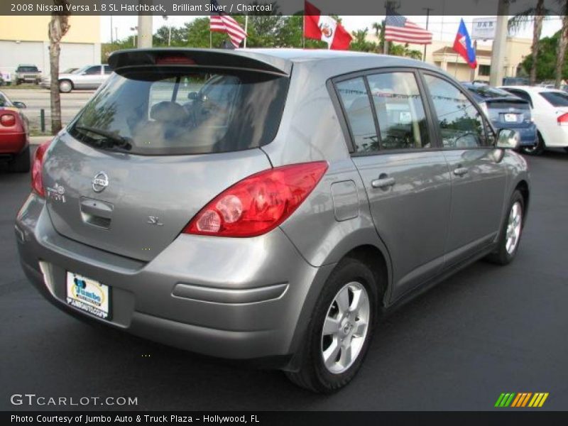 Brilliant Silver / Charcoal 2008 Nissan Versa 1.8 SL Hatchback
