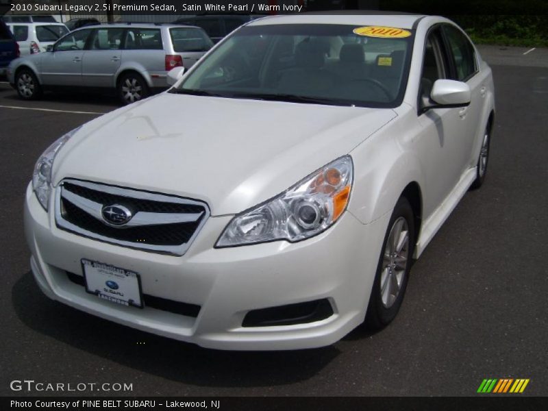 Satin White Pearl / Warm Ivory 2010 Subaru Legacy 2.5i Premium Sedan