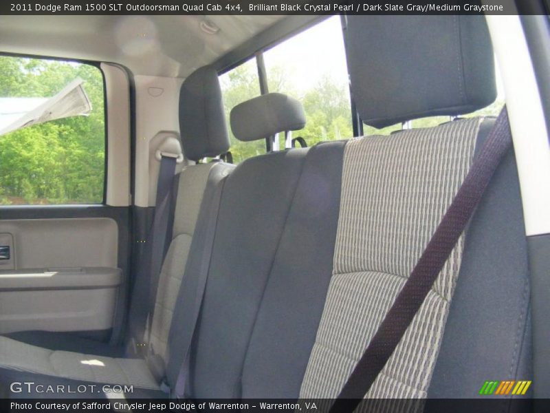 Brilliant Black Crystal Pearl / Dark Slate Gray/Medium Graystone 2011 Dodge Ram 1500 SLT Outdoorsman Quad Cab 4x4