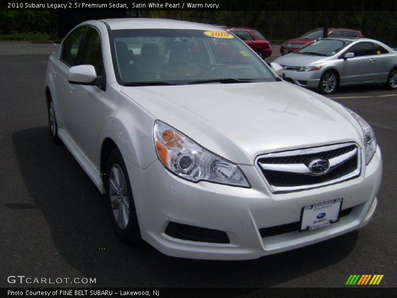 Satin White Pearl / Warm Ivory 2010 Subaru Legacy 2.5i Premium Sedan