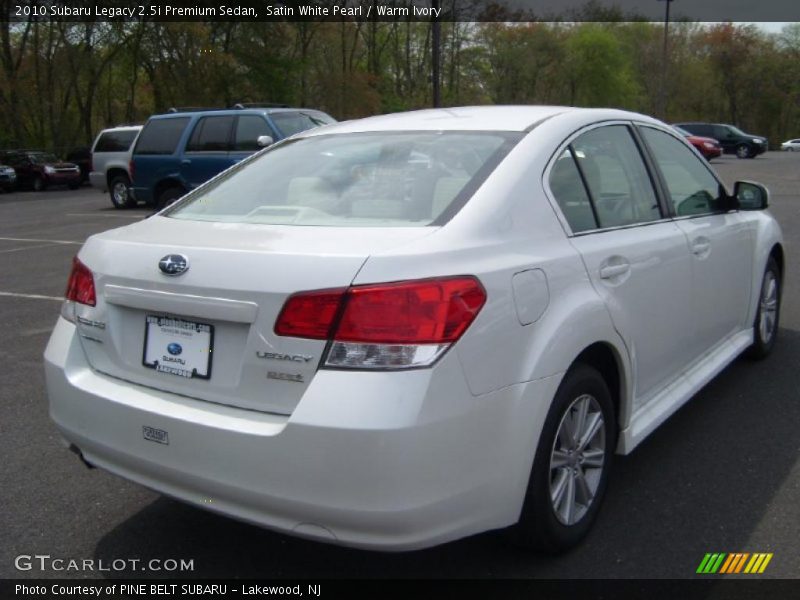 Satin White Pearl / Warm Ivory 2010 Subaru Legacy 2.5i Premium Sedan