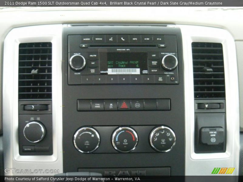 Brilliant Black Crystal Pearl / Dark Slate Gray/Medium Graystone 2011 Dodge Ram 1500 SLT Outdoorsman Quad Cab 4x4