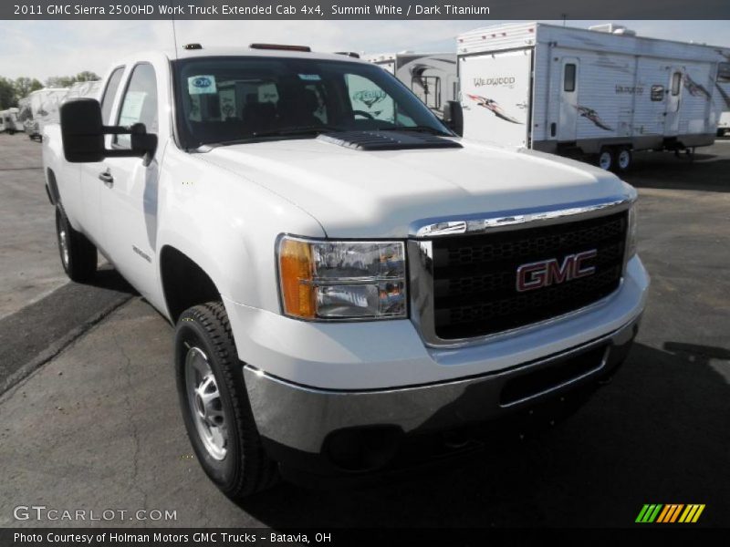Summit White / Dark Titanium 2011 GMC Sierra 2500HD Work Truck Extended Cab 4x4