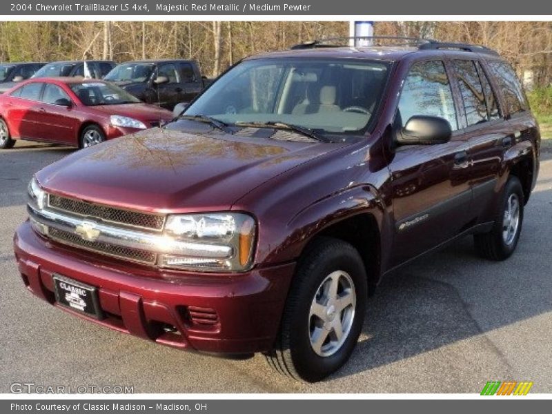 Majestic Red Metallic / Medium Pewter 2004 Chevrolet TrailBlazer LS 4x4