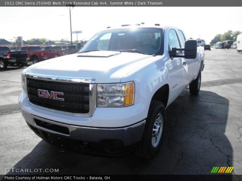 Summit White / Dark Titanium 2011 GMC Sierra 2500HD Work Truck Extended Cab 4x4