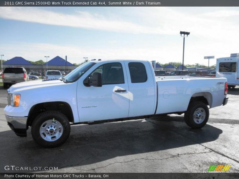 Summit White / Dark Titanium 2011 GMC Sierra 2500HD Work Truck Extended Cab 4x4