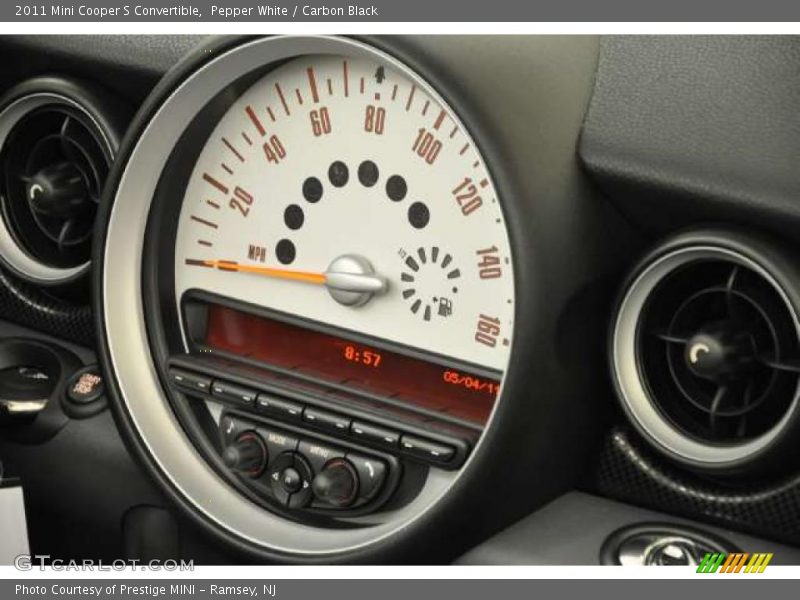 Pepper White / Carbon Black 2011 Mini Cooper S Convertible