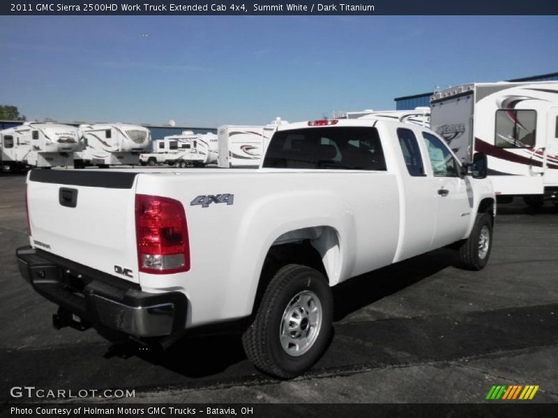 Summit White / Dark Titanium 2011 GMC Sierra 2500HD Work Truck Extended Cab 4x4