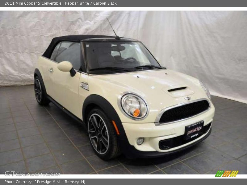 Pepper White / Carbon Black 2011 Mini Cooper S Convertible