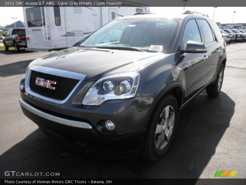 Cyber Gray Metallic / Light Titanium 2011 GMC Acadia SLT AWD