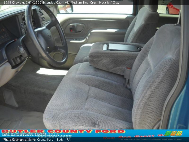 Medium Blue-Green Metallic / Gray 1998 Chevrolet C/K K1500 Extended Cab 4x4