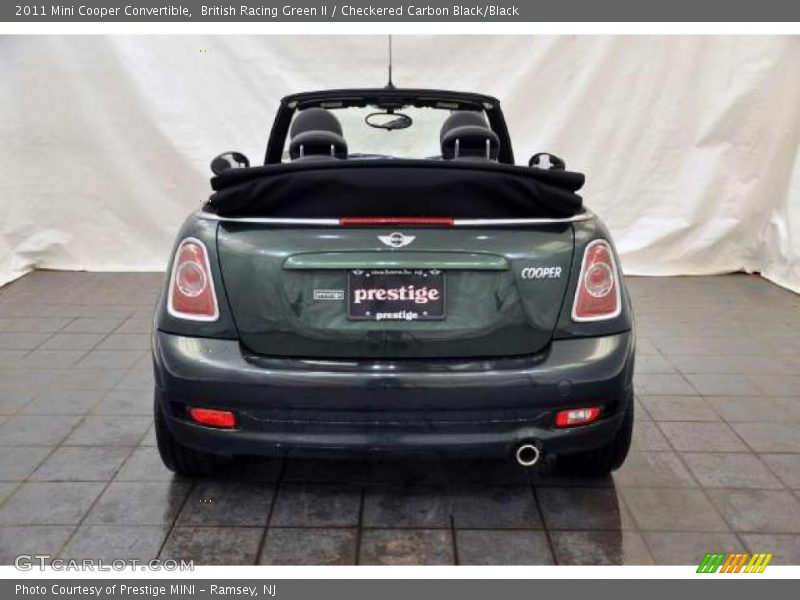 British Racing Green II / Checkered Carbon Black/Black 2011 Mini Cooper Convertible