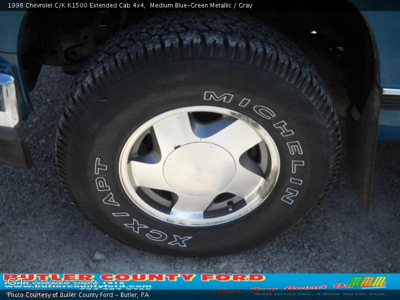 Medium Blue-Green Metallic / Gray 1998 Chevrolet C/K K1500 Extended Cab 4x4