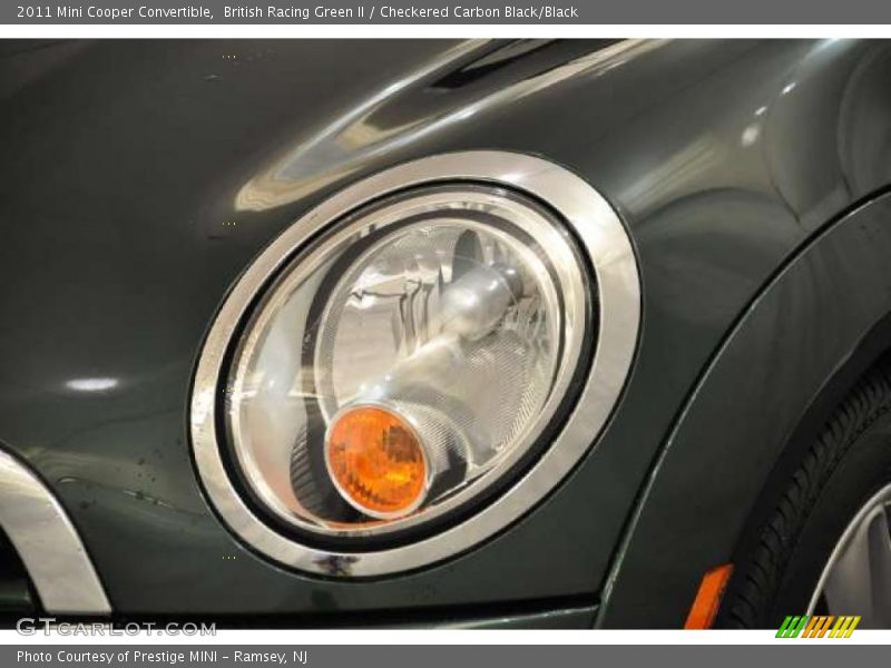 British Racing Green II / Checkered Carbon Black/Black 2011 Mini Cooper Convertible