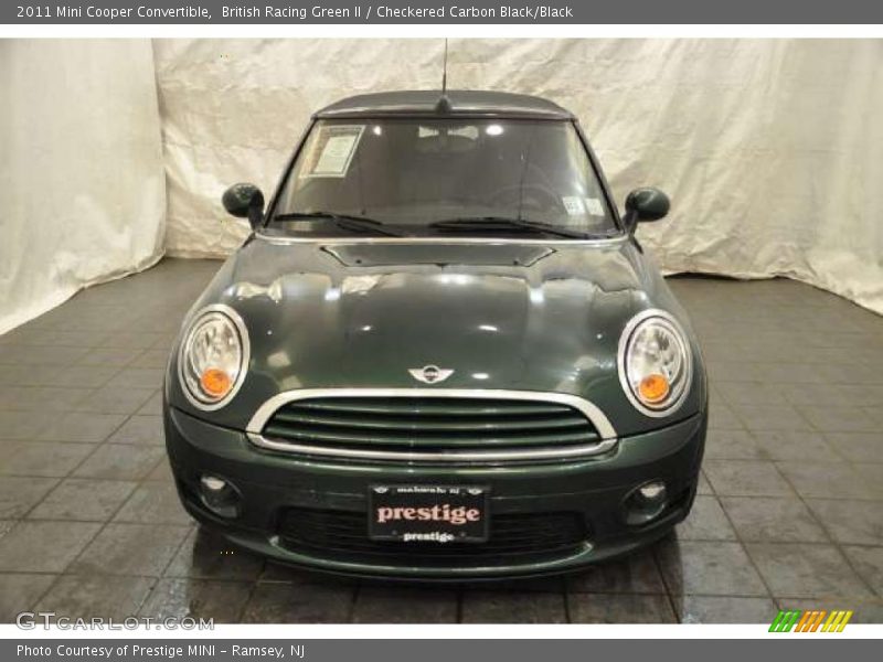British Racing Green II / Checkered Carbon Black/Black 2011 Mini Cooper Convertible