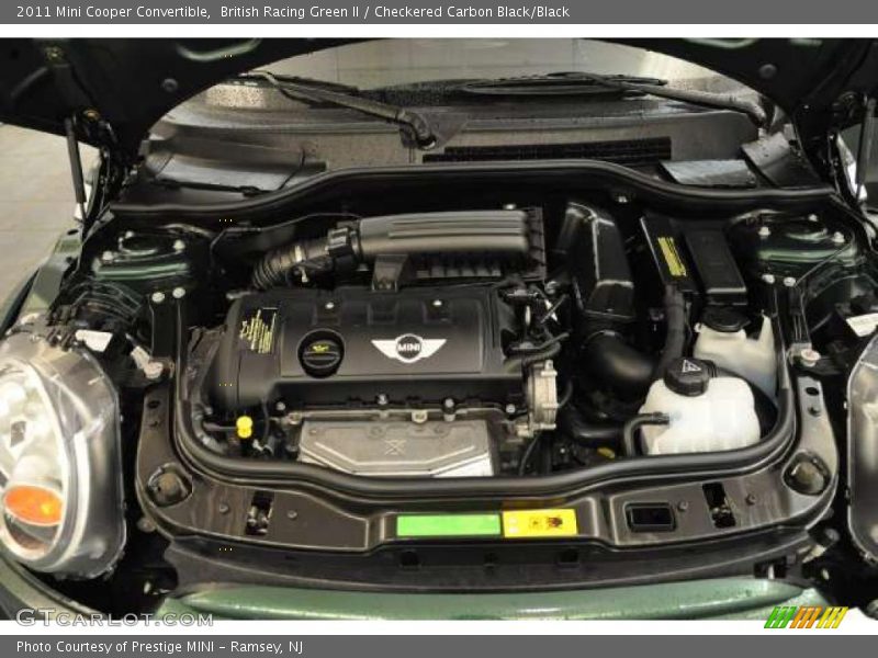 British Racing Green II / Checkered Carbon Black/Black 2011 Mini Cooper Convertible