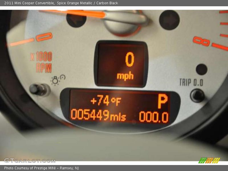 Spice Orange Metallic / Carbon Black 2011 Mini Cooper Convertible
