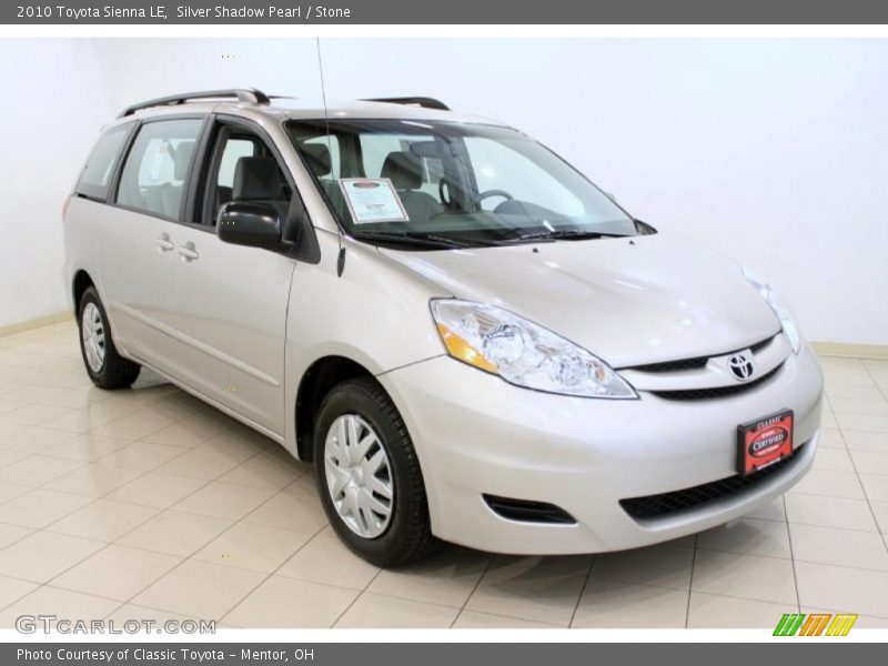 Silver Shadow Pearl / Stone 2010 Toyota Sienna LE