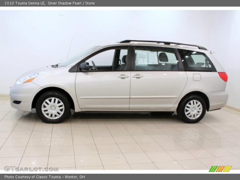 Silver Shadow Pearl / Stone 2010 Toyota Sienna LE