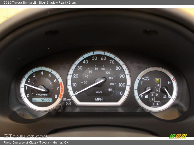Silver Shadow Pearl / Stone 2010 Toyota Sienna LE
